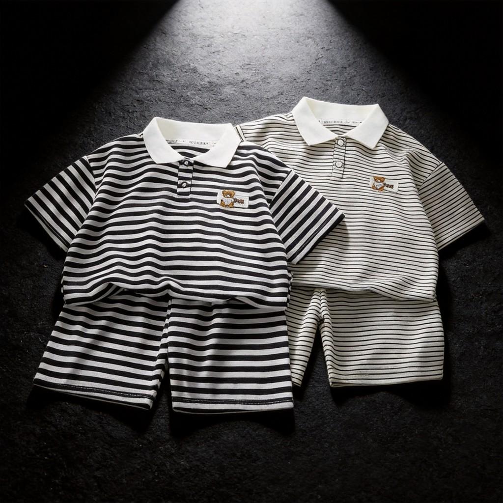 Baby Boy Summer Polo Shirt Shorts Set With Cottonlike Fabric For Toddler Playwear