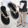 Women's Summer Beaded Rhinestone Clip-toe Sandals