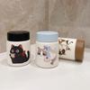 Leak Proof Thermal Cup 316 Stainless Steel Insulated Cup Cute Cat Vacuum Flask  Office