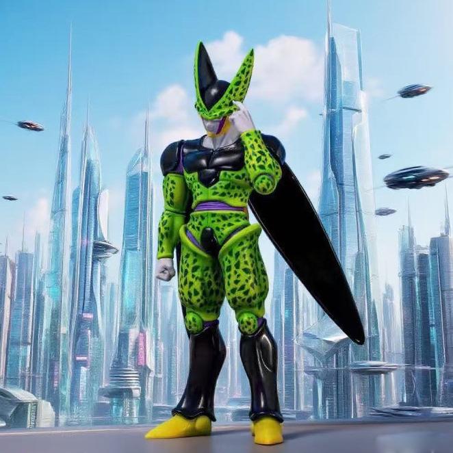 Perfect Cell Standing Pose Dragon Ball Figure Model Ornament Boxed
