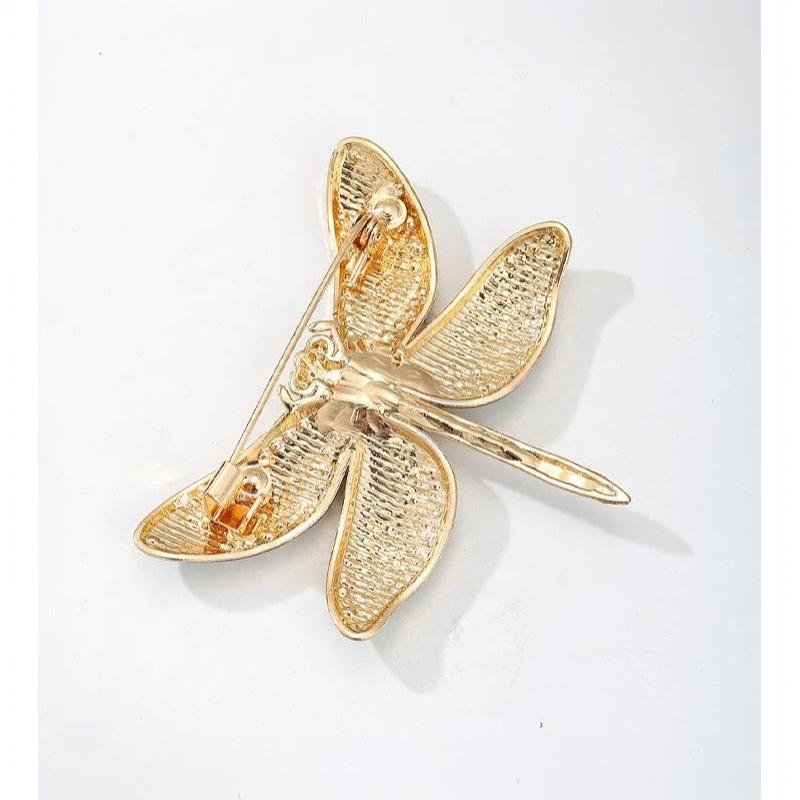 1Pcs Unisex Rhinestone Insects Office Party Brooch Pins Gifts Beautiful Dragonfly Brooches For Women