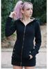 European American Plus Size Leopard Print Fleece-Lined Hooded Sweatshirt for Women, Winter Outerwear, Style 9101