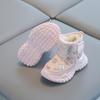 Little Liubao Winter Velvet Baby Boots: Warm, Waterproof Cotton Snow Boots for Ages 2-4 with Ultra-Fiber Leather Surface