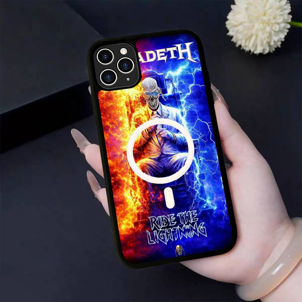 

Music Band M-Megadeth For Magesafe Magnetic Wireless Phone Case For IPhone 17 Pro Max Air 13 12 Mini 16 15 14 11 iPhone 13pro max