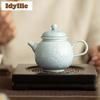 150ml Kiln Fambe Crystal Glaze Teapot Retro Tea Infuser Pot Tea Brewing Kettle With Ball Hole Tea Ceremony Decoration Supplies