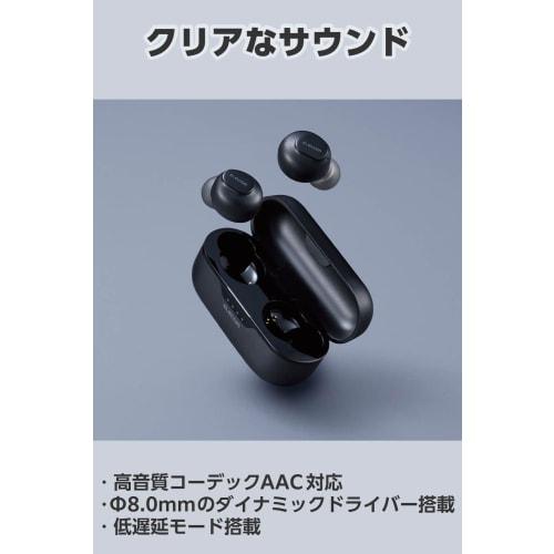 Elecom Wireless Earphones, Bluetooth 5.3 Touch Control, SBC/AAC Compatible, Earplug Type, Automatic Pairing, Type-C Charging, Black AMA92003