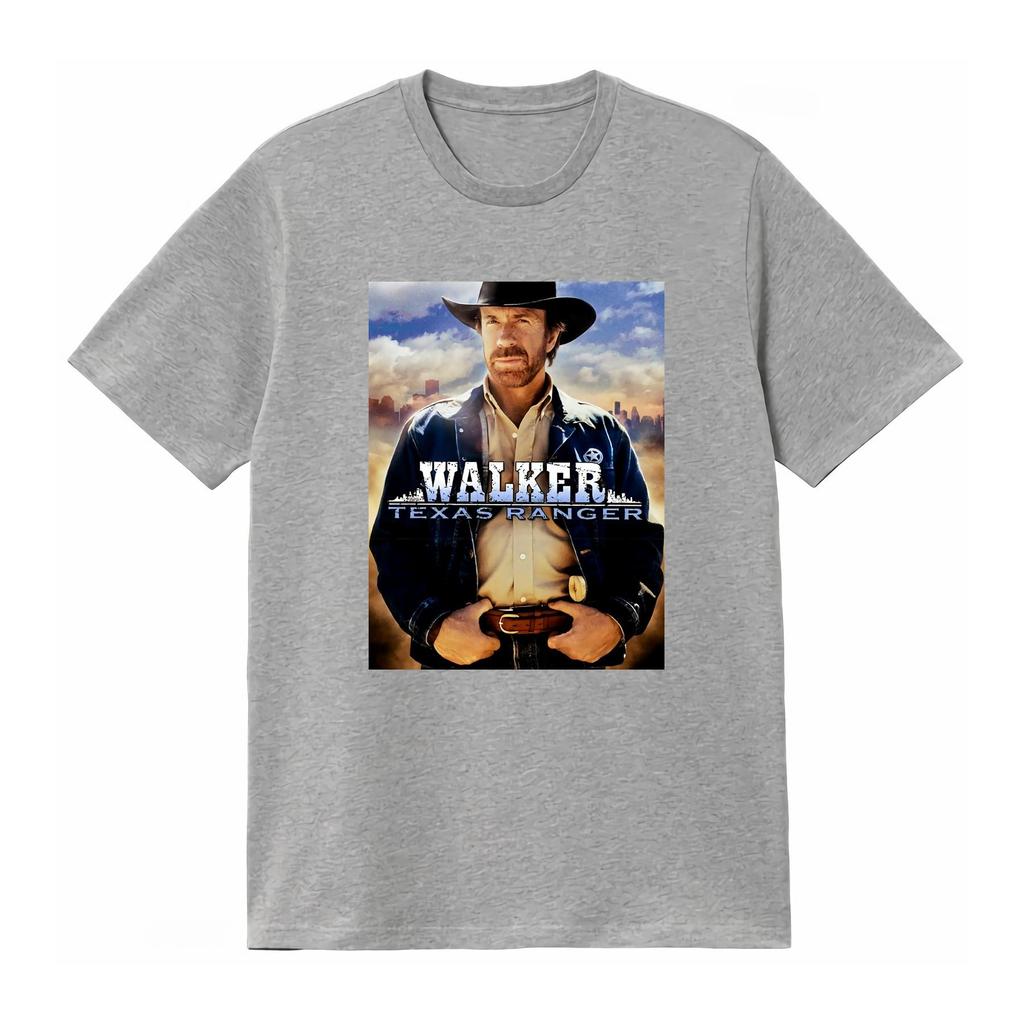 Walker Texas Ranger Chuck Norris T-shirt Klassieke Print voor Unisex Vintage Streetwear Modeontwerper Unisex Dames 2026 Zomer T-shirt