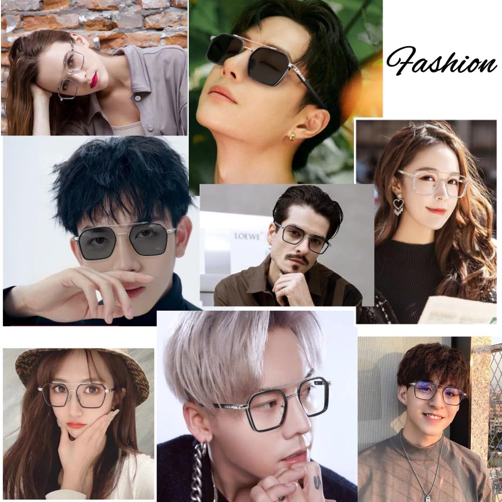 FEISEDY Photochromic Polarized Sunglasses with UV400 Protection and Unisex Glasses for B1328 Men's Color-Changing Lenses, Lightweight, 26g,