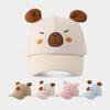 Thin Children Baseball Hat Breathable Baby Sunscreen Hat Capybara Peaked Cap  For Babies Aged 2-5