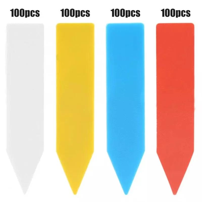 

100Pcs Plastic Waterproof T-Shaped Flower Label, Succulent Orchid Plant Label Insert, Horticultural Planting Sign Insert 10x2cm жёлтый