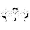 Cat Wall Clock Ornament Cute Simple Gift Mute Unique Fashion Elegant Stylish