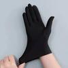 Mode Sommer Spandex Handschuhe Damen Herren Sexy Fäustlinge Sonnenschutz Weiß Schwarz Etikette Dünn Kurz Dehnbar Elegant Tanzhandschuhe