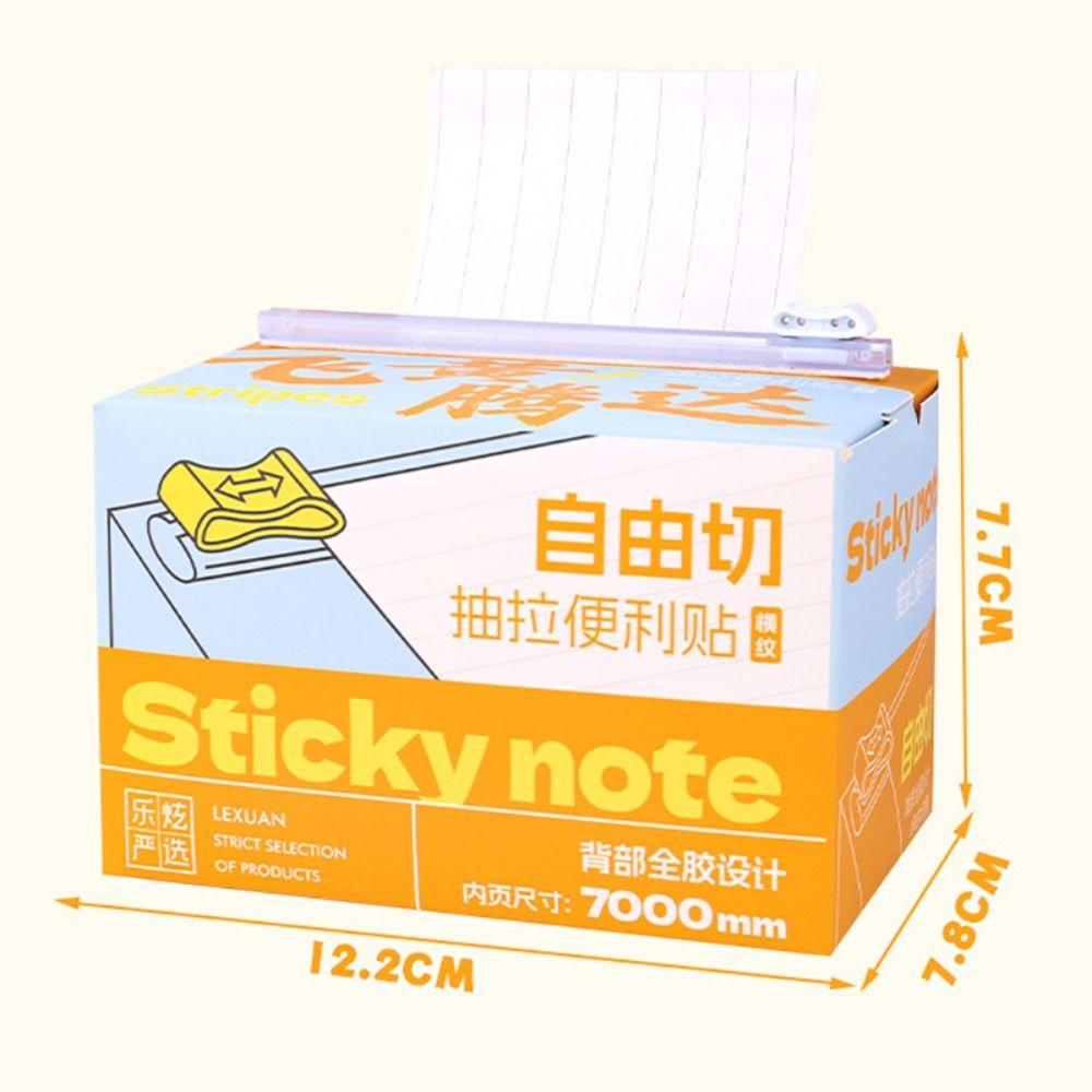 High Quality 7M Pull-out Sticky Notes Free-cut Grid/Horizontal/Blank Memo Pad Full Adhesive DIY Message Stickers Students