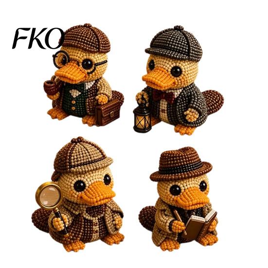Hand-Perlen-Set 3D-Perlen-Schnabeltier-DIY-Set, Kleines Tier-Bastelset, Anfänger-Perlen-Set für Erwachsene, Kreative Dekoration, Geburtstag
