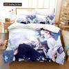 3D Print Kochou Shinobu Bed Anime Demon Slayer Bedding Set 200x200 Teens Boys Twin Single Queen King Full Duvet Cover Sets