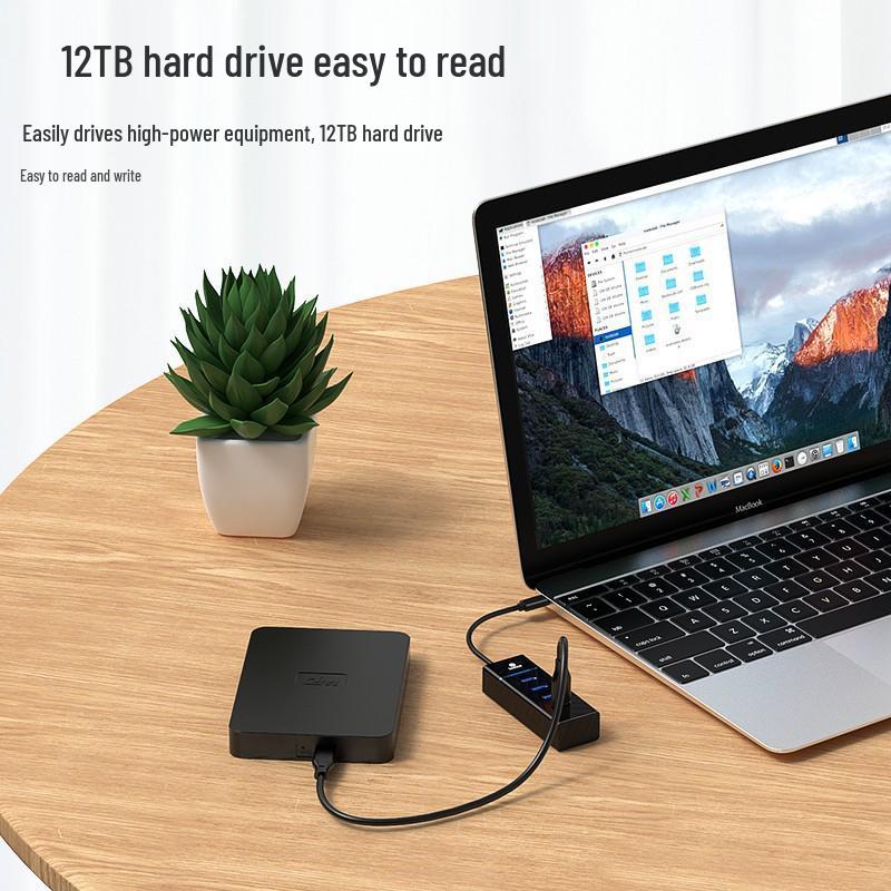 BIAZI USB-C to 4-Port USB 3.0 Splitter Docking Station