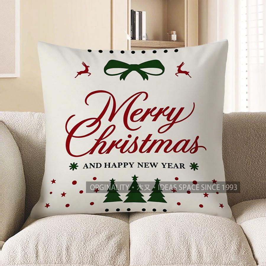 

Home Decor Old-Fashioned Sleigh Rides Christmas Pillow Cover Pattern Cushion Cover Suitable For Sofa Bedroom Car Pillow Cover 40x40cm