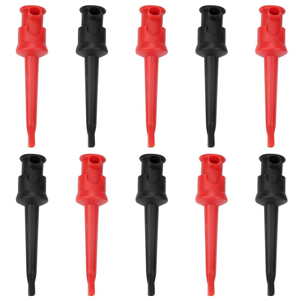 10pcs P5002 Multimeter Test Hook   Grabbers for SMt SMD IC D20 Cable Welding (Black&Red)