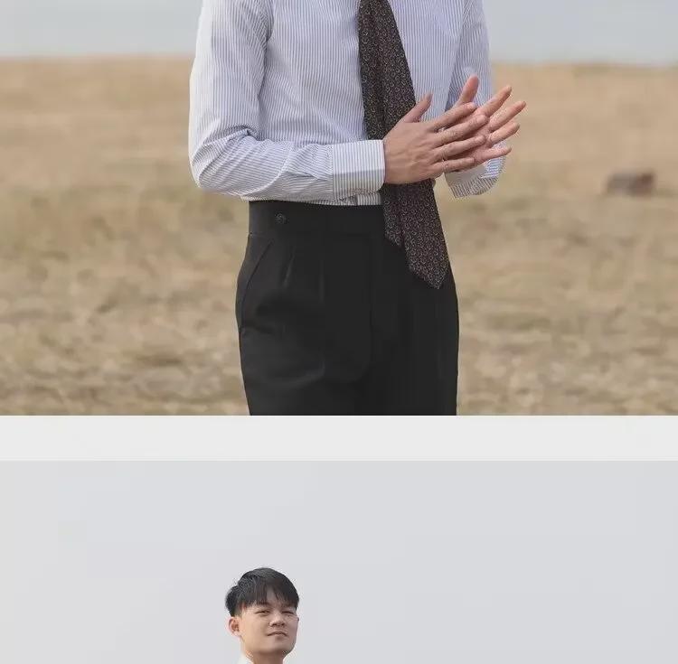 Italian Naples High-Waist Men's Straight-Leg Pants - Trendy, Comfortable, Breathable with Paris Buckle