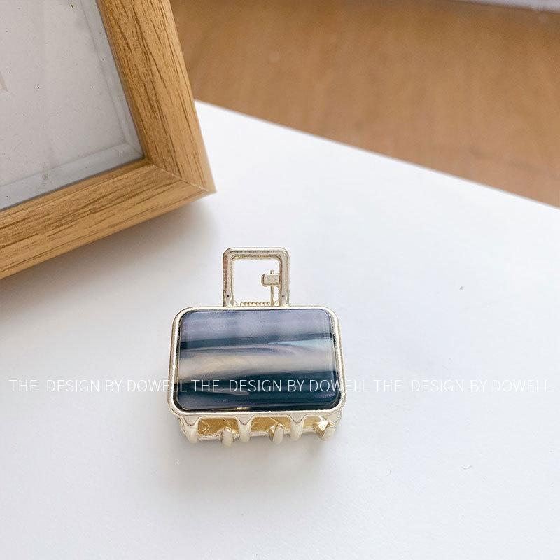 Elegant Vintage Square Hair Clip For Women Acetate Alloy Hairpin In Assorted Colors Trendy Geometric Hair Accessory