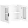 White Kitchen Wall Cabinet with Glass Door Porto Series