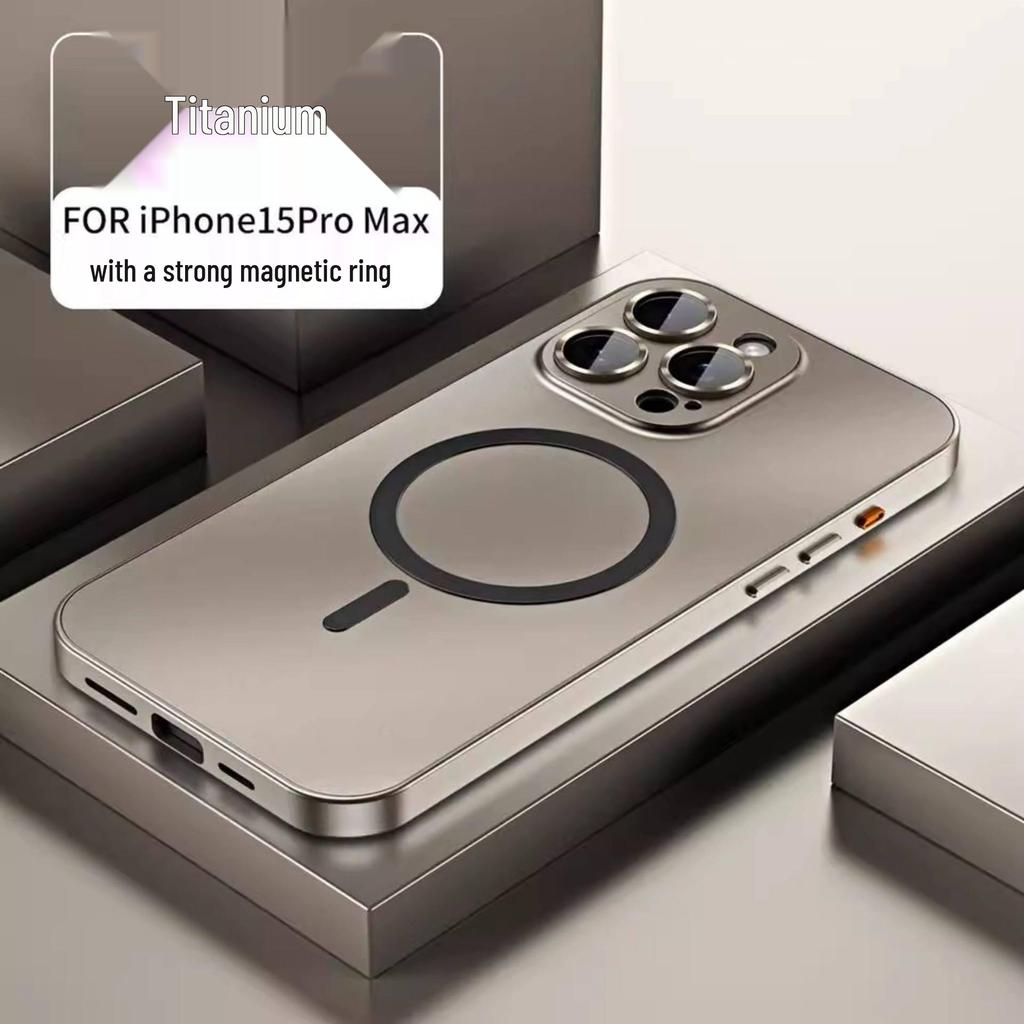 King Metal Buckle Apple 17pro/17promax Magnetic Anti-Fall Frosted Phone Case