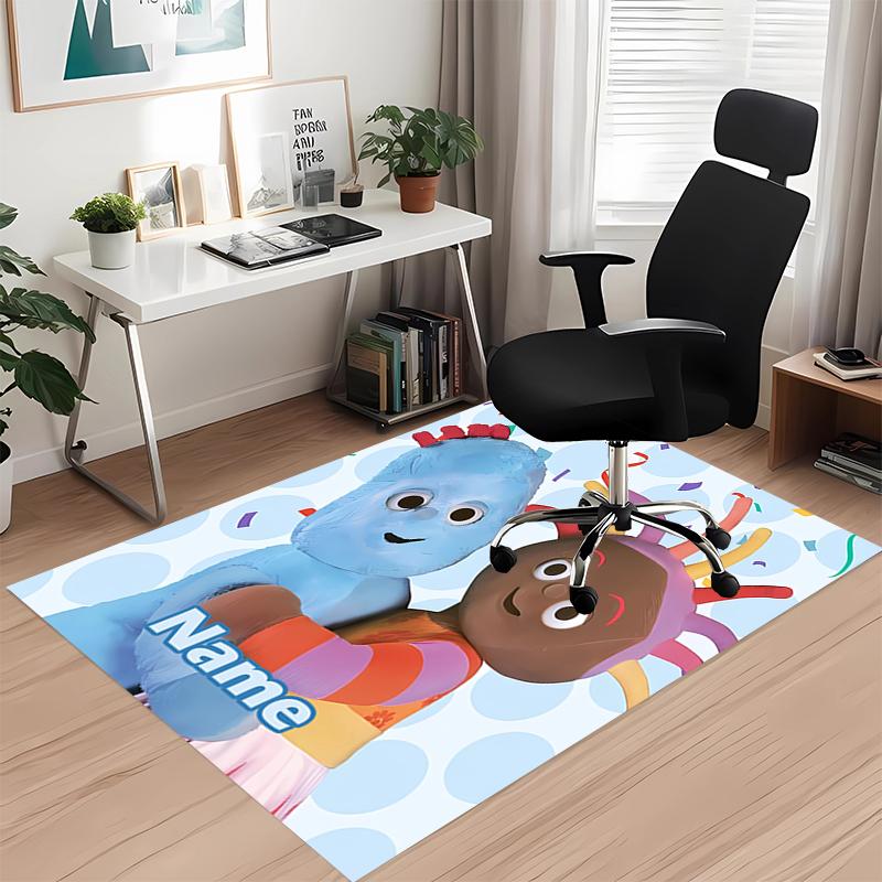 Tappeto Stampato In the Night Garden con Nome Personalizzato, per Sedia da Ufficio Soggiorno Camera da Letto Cucina Decorazioni Regali.