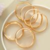 Vintage Chunky Wheels Metal Cuff Bangles Bracelets Set for Women Fashion Simple Smooth Exaggerated Stacked Bangles Jewelry Gifts