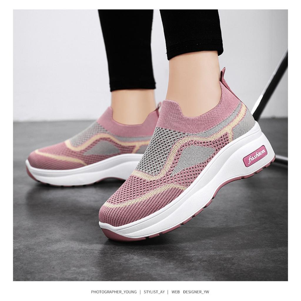 Thick Soled Women's Shoes, Classic Sponge Sole Casual Shoes, Versatile Height Increasing Shoes