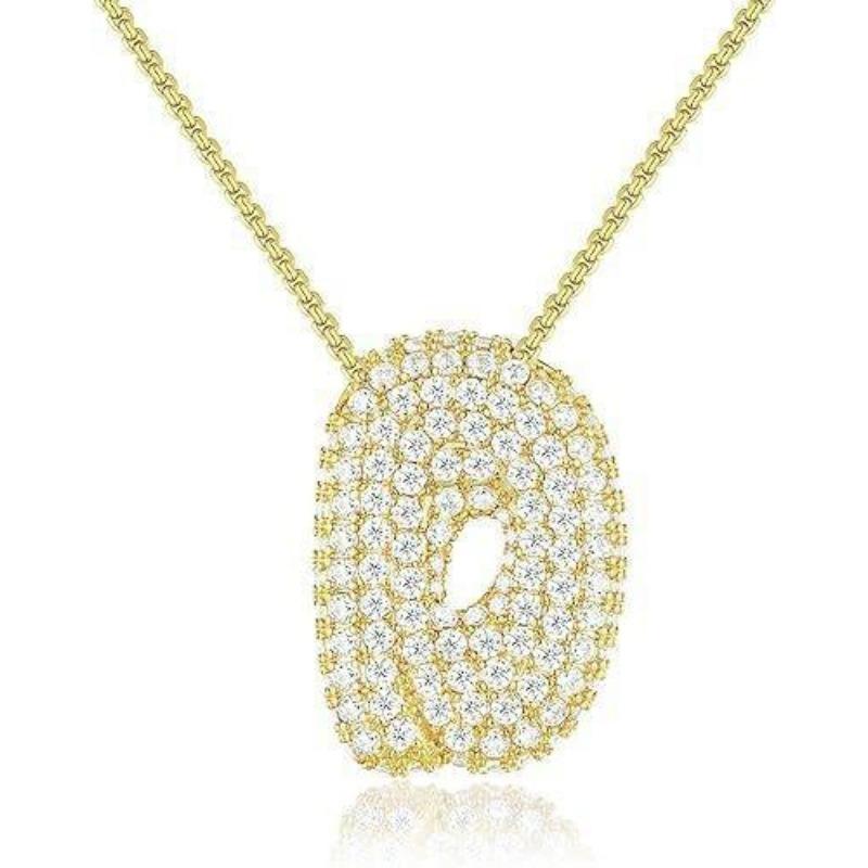 Ladies' Diamond Metal Necklace, Heavy Craftsmanship Premium Design Initial Necklace, Gift for Women, Holiday Present, Party Jewelry.