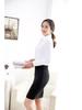 Women's High Waist Elastic Midi Skirt - Plus Size Slimming Hip Wrap In Black for Professional Office Wear