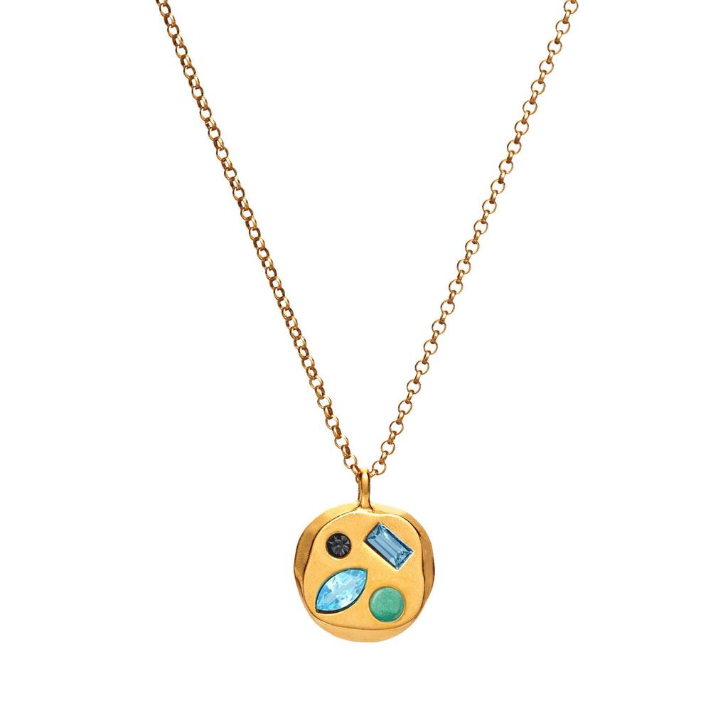 Titanium Steel Clavicle Necklace: Colored Zircon December Birthstone Gift for Mom