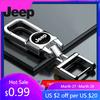 For Jeep Car Anti-Lost Metal Keychain 3D Styling Badges Key Ring For Jeep Grand Cherokee Wrangler JK Gladiator Compass Renega
