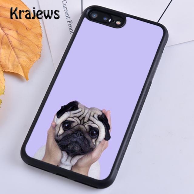 Krajews CUTE PUPPY PUG DOG MOPS Phone Case Cover For iPhone 14 5 6s 7 8 Plus X XR XS 11 12 13 Pro Max Samsung S21 S22ultra Plus