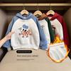 Right European Style Boys' Hooded Fleece Sweatshirt, Autumn and Winter New Thickened Warm Top for Babies, Winter Children's Clothing