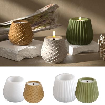 Kerzenzubehör Form Kerzenhalterform Einzigartige Form Blumentopfform Silikontextur für Handgemachte Kerzenständer