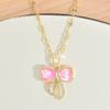 Bow Necklace Women'S Light Luxury Simple Magic Stone Pendant