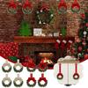 For Christmas Mini Window Wreaths Red Berry With Bowknot Farmhouse Wreath For Indoor Outdoor