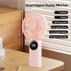 Portable Handheld Mini Fan 1200mAh Rechargeable 5 Speeds Personal Travel Fans with Digital Display 90 Degree Foldable Desk Fan for Outdoor