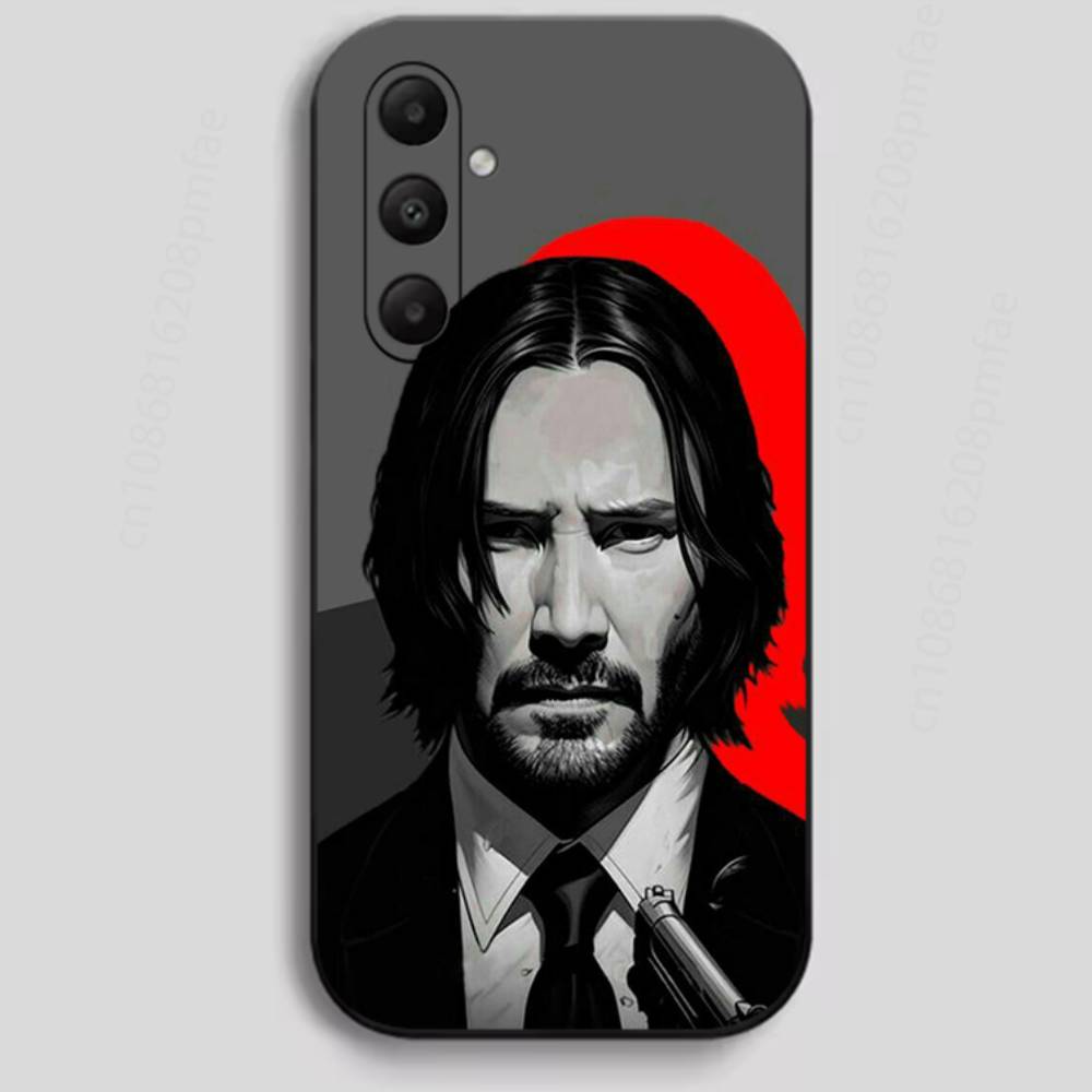 Cool J-John Wick Phone Case for Samsung Galaxy A73,23,53,33,24,72,22,52,32,54,A34 Soft Cover