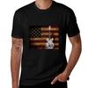 Us American Flag Guitar Tshirt Stain Resistant Casual Tee