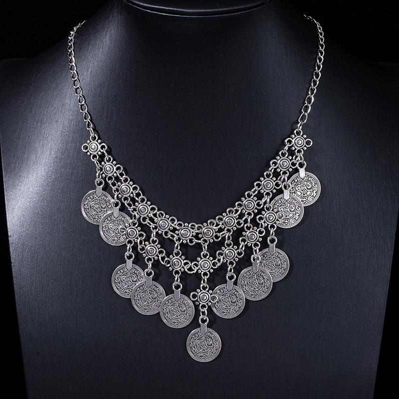 Retro Ethnic Style Metal Coin Waist Chain Women'S Adjustable Dress Waist Seal Dai Style Belly Dance Belt Accessories