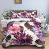 Daisy King Queen Duvet Cover Flowers Butterfly Bedding Set For Kids Teens Adults White Floral Theme 2/3pcs Polyester Quilt Cover