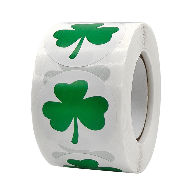 Irish Stickers Shamrock Decals Favor Wrapping Stickers For Irish Holiday Family Party DIY Lovers Classroom Office Home Greeting