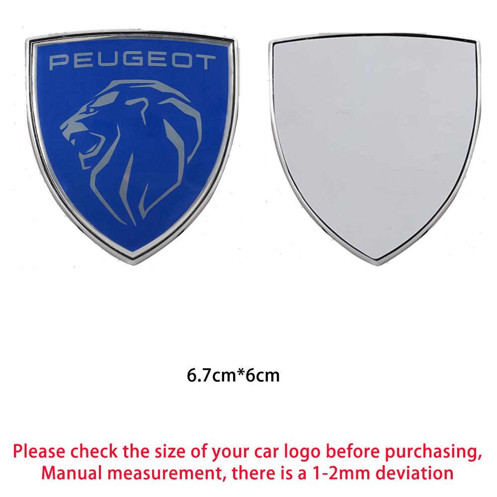 1/2Set Car Front Hood Badge Front Grille Logo Sticker Decor Accessory For New Peugeot 206 208 207 3008 308 2008 107 508L 106 108