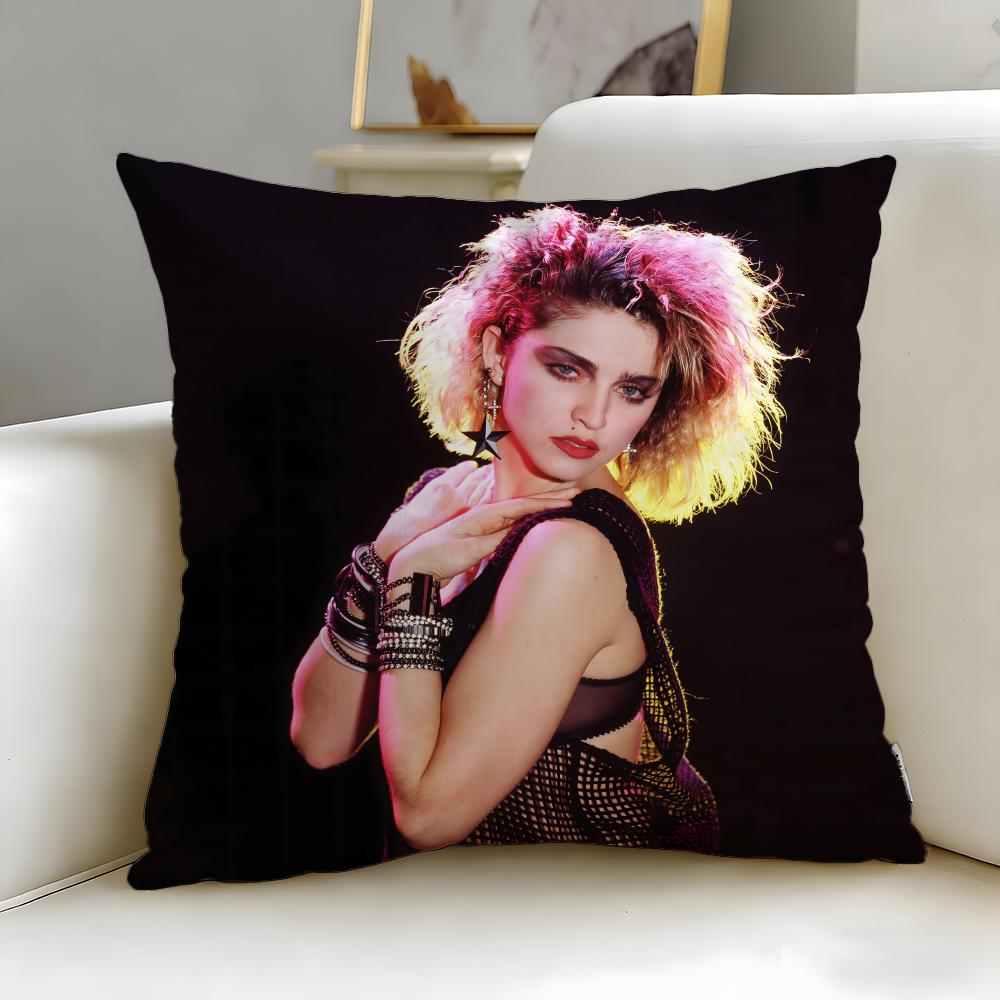 classic singer Madonna Cushion Cover Soft EasyWash Pillow Case Versatile for Couch Bed Travel and Office