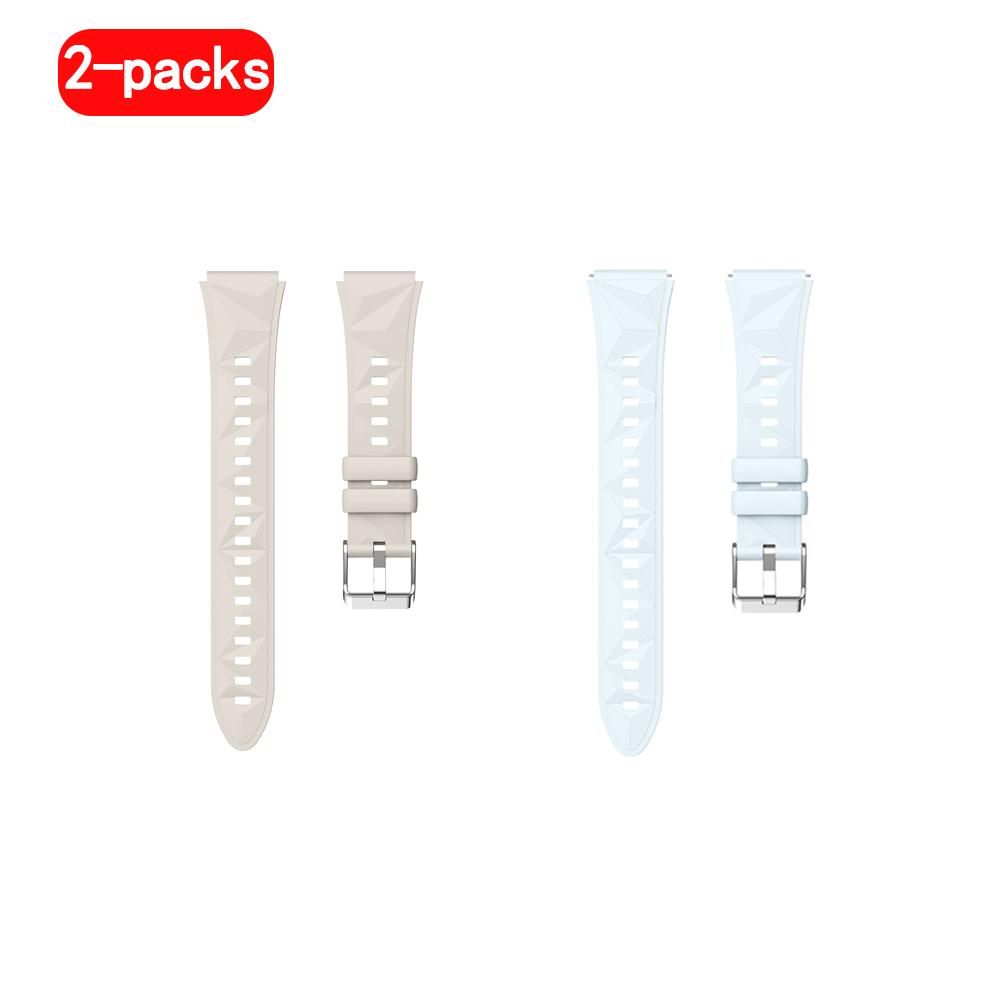 2 Stück - 18mm Geeignet für Huawei Watch GT5/GT5 Pro/GT4 Damen Silikon Dornschließe Smartwatch Armband