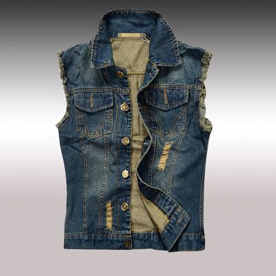 Nouveau Grand gilet en jean tendance pour hommes débardeur chérie