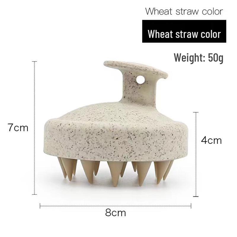 Round Silicone Scalp Shampoo & Massage Brush - Anti-itch Meridian Dredging Comb for Scalp & Pet Cleaning