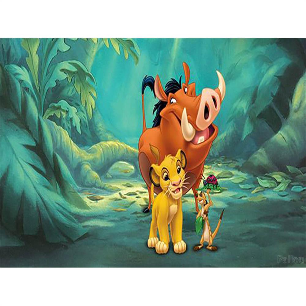 Disney The Lion King Simba Classic Animation 5D Diamond Painting Full of Diamonds DIY Handmade Diamond Painting Cartoon Decoration Painting Kit